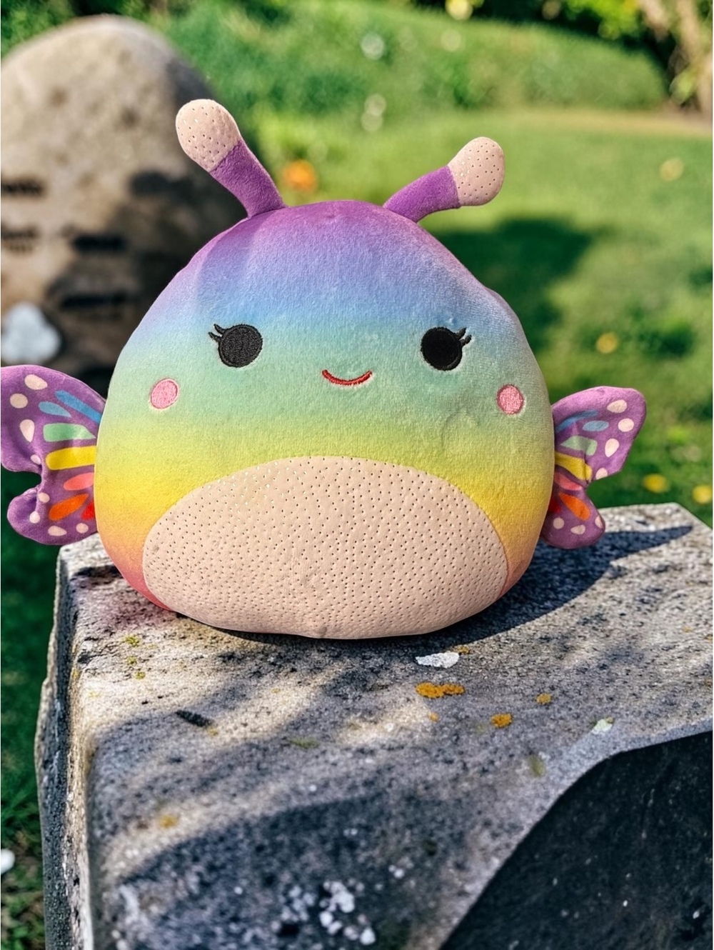 Squishmallows Estephania Rainbow Butterfly Tie Dye Plush Kellytoy